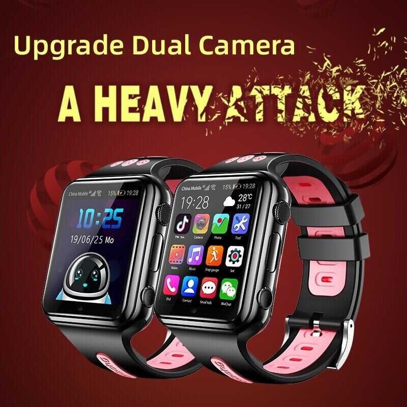 W5 4G EAOR Smartwatch Android 9.0 Dual Cam Waterproof Smart 1080mAh GPS WiFi Phone Watch for Boys G