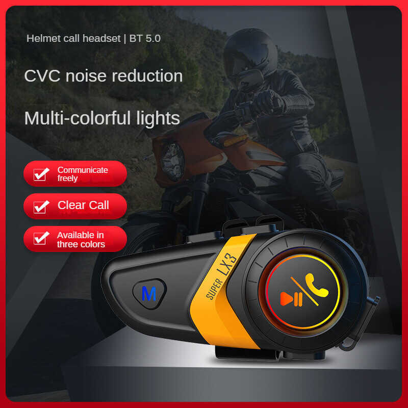 EKLEVA Lx3 Motorcycle Bluetooth Headset Handsfree Wireless Earphone Helmet Waterproof Headphones Mu