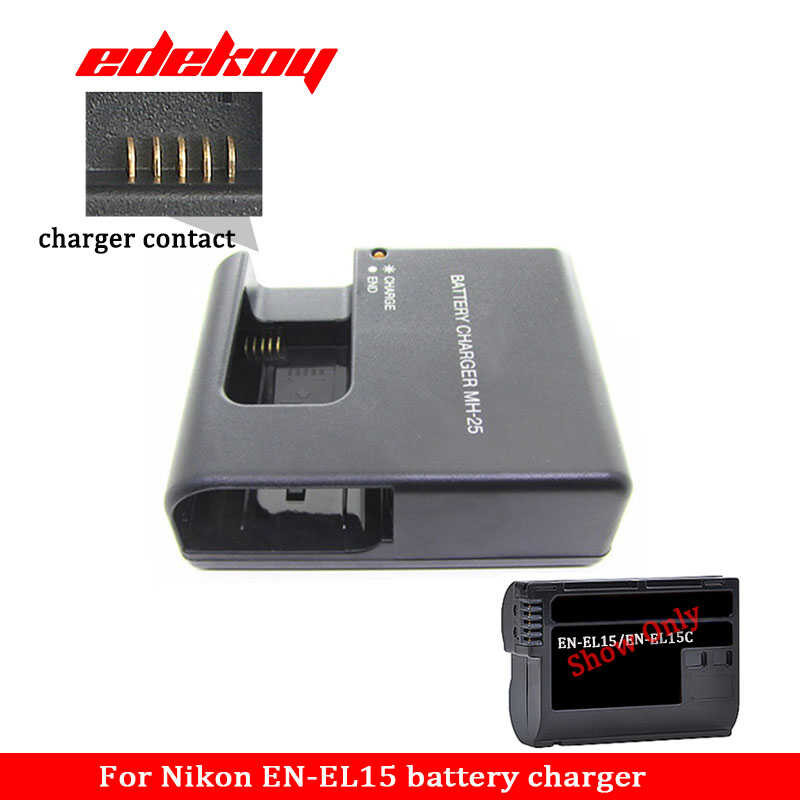 ❤️ กล้องชาร์จแบตเตอรี่ Mh-25สำหรับ Nikon Mh-25 MH 25 Mh25a En-El15 En El15a Enel15c D600 V1 D61
