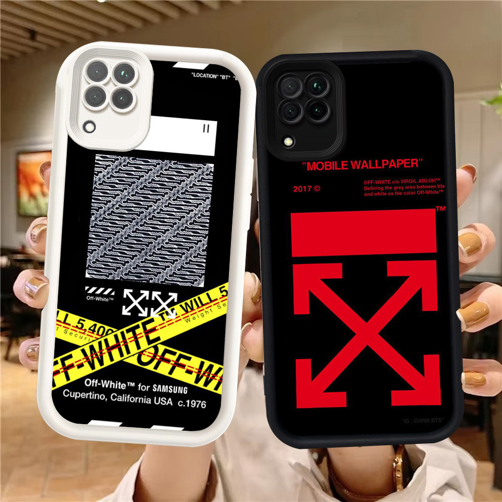 Z-10 off white white Black Casing สําหรับ Samsung Galaxy A12 A22 5G J7 J2 Prime J4 J6 Plus Case