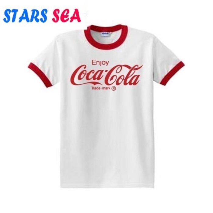 เสื้อยืด Gildan Coca Cola แฟชั่นเสื้อยืดย้อนยุค