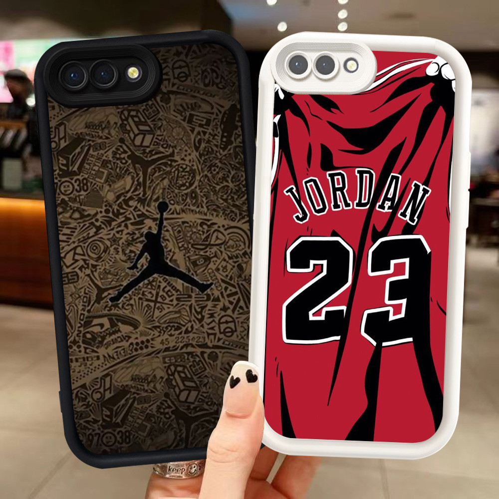 Z-39 J-jordan โลโก้สีขาวสีดําสําหรับ OPPO A3S A5 A1K A12E A37 A39 A83 F5 Realme C2 C2s กรณี