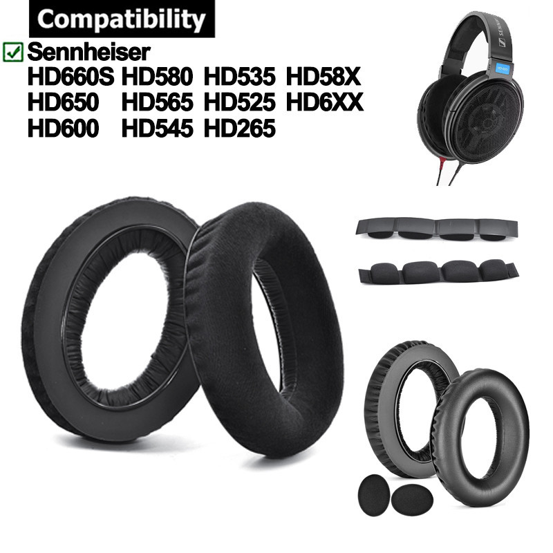 แผ่นฟองน้ําครอบหูฟัง สําหรับ Sennheiser HD660S HD650 HD600 HD580 HD565 HD545 HD535 HD525 HD265 HD58X HD6XX