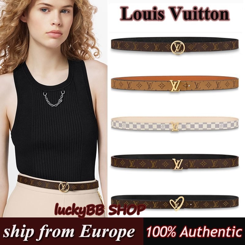 ♞,♘,♙Louis Vuitton/LV Women's Belt 2cmเข็มขัดผู้หญิง ของแท้100%