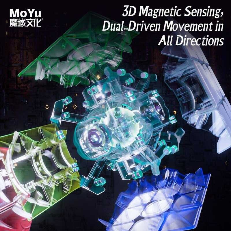 Moyu 2023 Weilong WR M V9ลูกบาศก์ความเร็วมหัศจรรย์แม่เหล็กยูวี