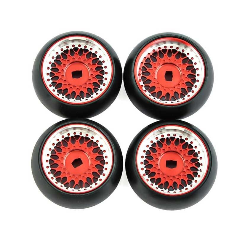 ♎ Hard Plastic Drift Tire Tyre Metal Wheel Rim For Wltoys 284131 K969 K989 Kyosho Mini-Z 1/28 RC