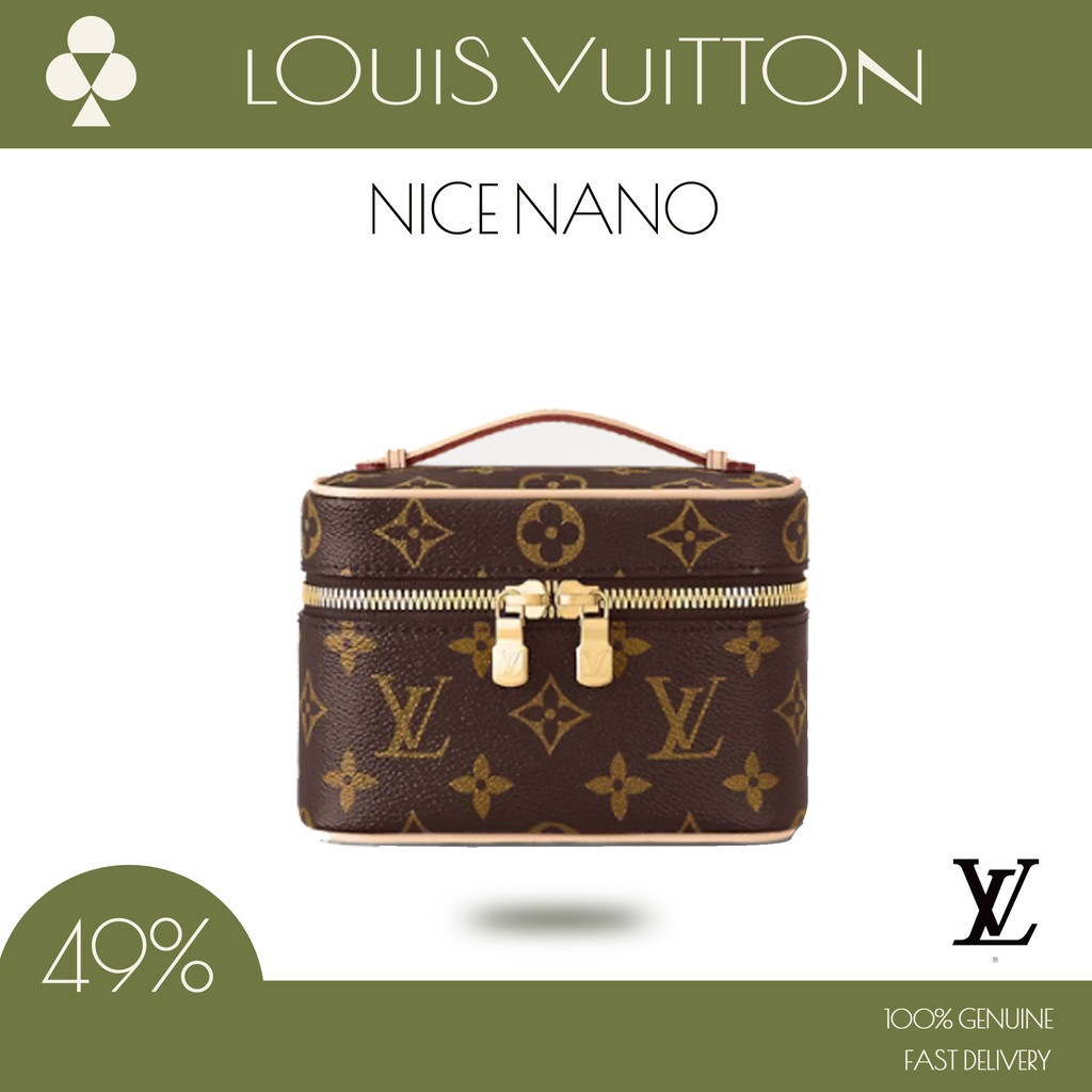 ♞,♘กระเป๋า LV LOUIS VUITTON NICE NANO Super mini handbag ของแท้ 100%
