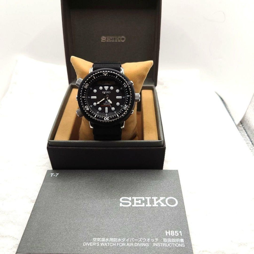 ส่งจากญี่ปุ่นของแท้ 100%[หายาก/สภาพดีมาก] Seiko Prospex H851-00A0 Radio Solar นาฬิกา