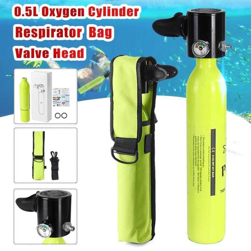 Diving Equipment Mini Scuba Diving Cylinder Scuba Oxygen Spare Air Tank 0.5L Bag