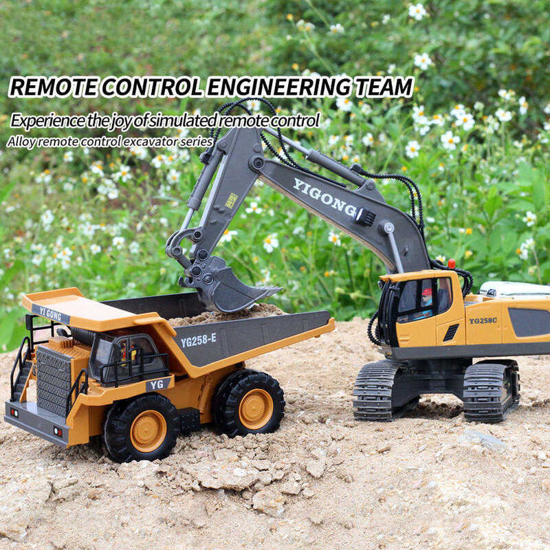 ♎ Rc Charging Wireless Remote Control Excavator การถ่ายโอนข้อมูลรถบรรทุก