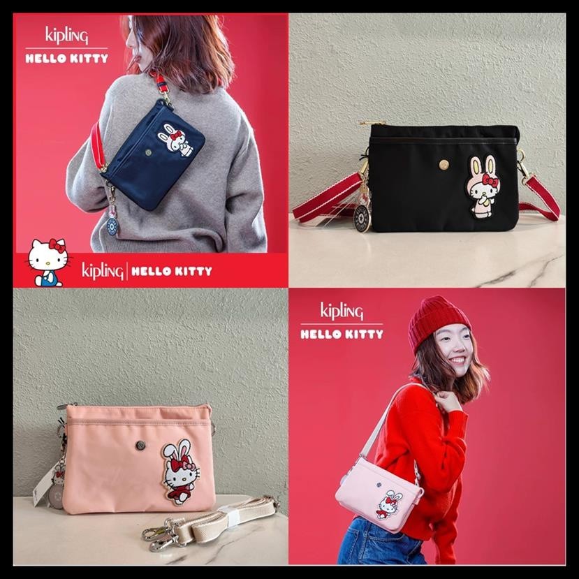 Kipling Women's Fashion Cross-body Bag Underarm Bag/Hello Kitty Joint Series Series Shoulder Bag RI