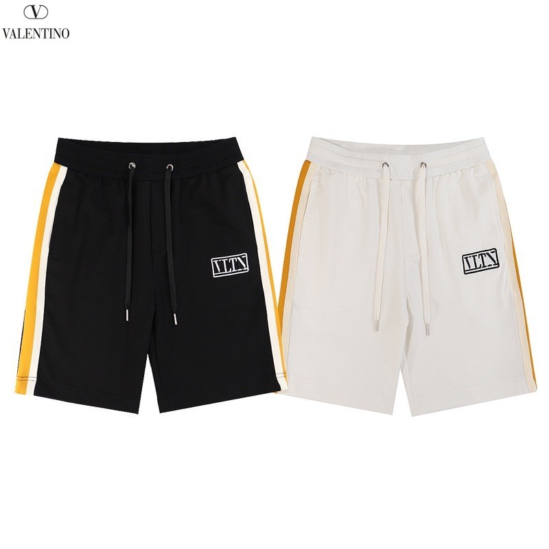 Street Fashion 0VA7L8N0O กางเกงขาสั้น เอวยางยืด ปักลายริบบิ้น พลัสไซซ์ สําหรับผู้ชาย และผู้หญิง