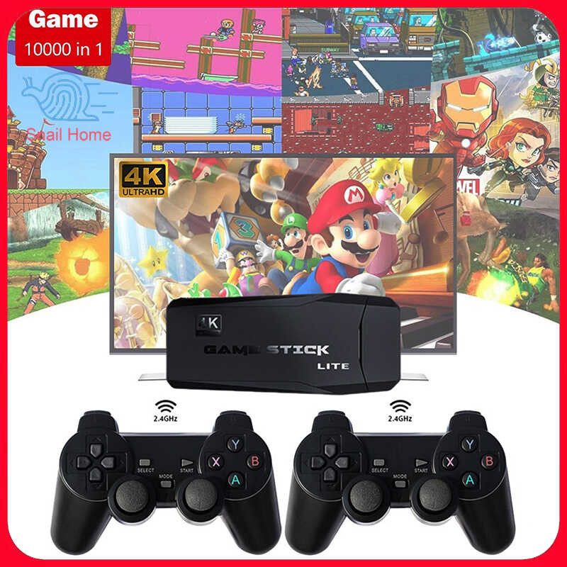Gamestick 15000+Games 4K 2.4G Wireless Double 64GB RAM PSP Retro 15000+Classic Games for PS1/GBA/CP