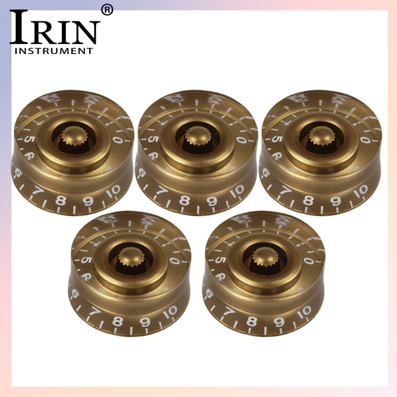 ♞,♘,♙IRIN 5Pcs Guitar Volume Tone Control Knobs ABS Knob Cap Electric Guitar Replacement Parts Musi