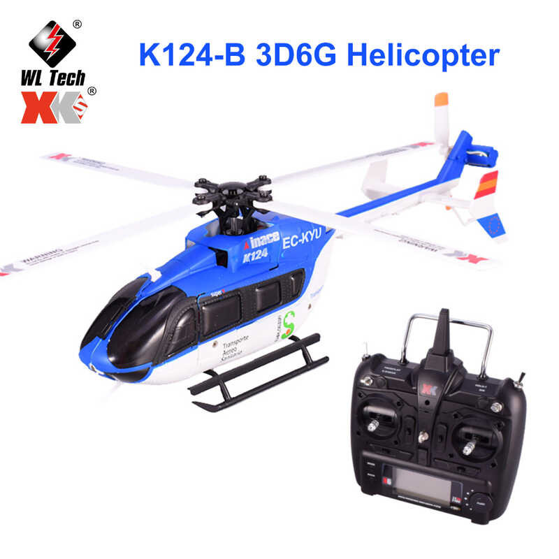 【 in JDD stock original available 】 WLTOYS XK EC145 K124 6CH hub free P/U helicopter 3D 6G remote or