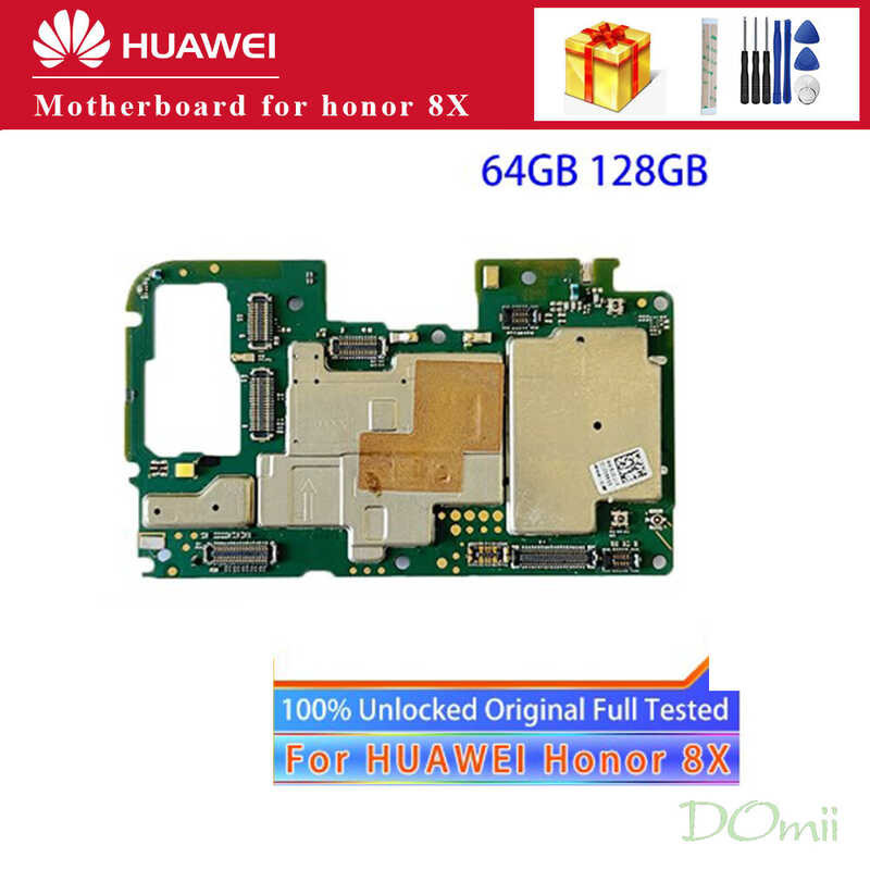 Original Clean 100% Full Chips Mainboard For HUAWEI Honor 8X Motherboard EMUI Logic Board Android O