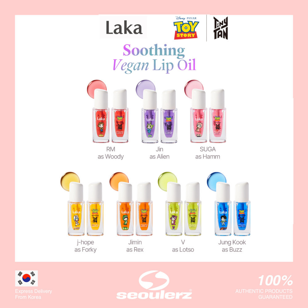 [ Laka ] <TinyTAN x Toy Story > Soothing Vegan Lip Oil 7 สี 4.5ml