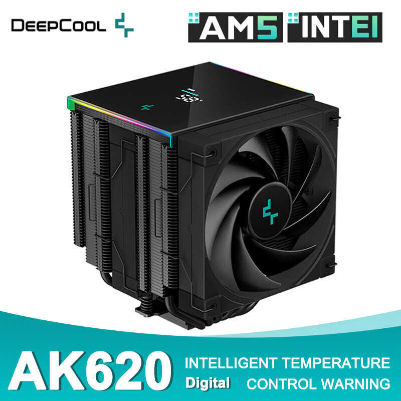 6ตัวพัดลมระบายความร้ AK620หม้อน้ำจอแสดงผลดิจิตอล Deepcool