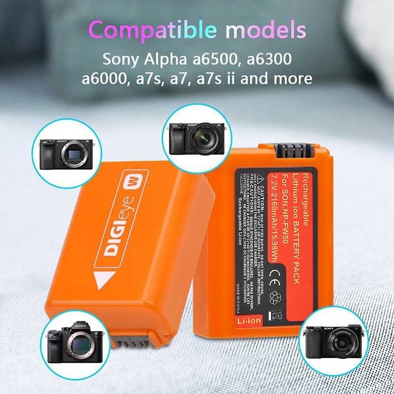 ➧ แบตเตอรี่ลิเธียมไอออน Np-Fw50 Npfw50 สำหรับ Sony Zv-E10 A7 A7rii A7i rii i