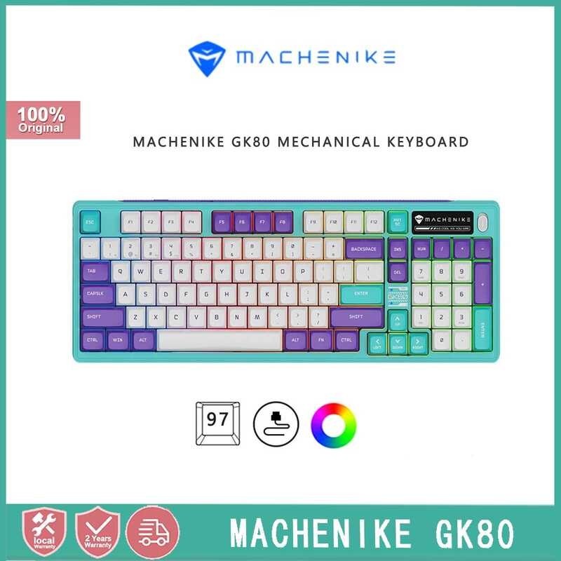 mechanical he GK80 keyboard, 97 key device, RGB, backlight, Trimode, hot swappable, suitable for ga