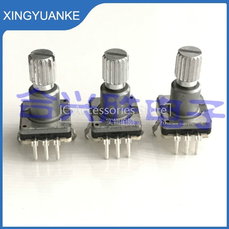 1 ชิ้น/ล็อต EC11 ประเภท Encoder 08 11 สไตล์นําทางปรับระดับเสียงลูกบิดสวิทช์เพลาความยาว 15 มม.5Pin