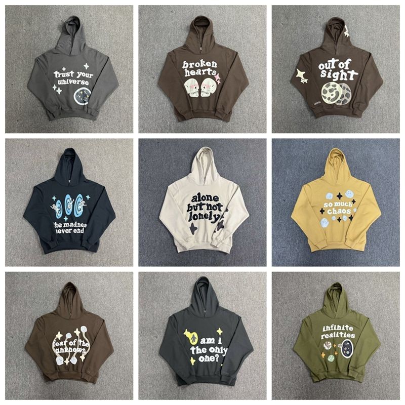 2025 Broken Planet พิมพ์ Broken Planet เสื้อกันหนาวมีฮู้ด High Street สําหรับผู้ชายและผู้หญิง