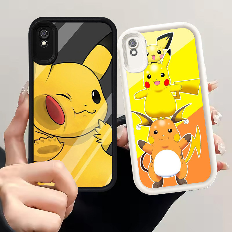 เคสสําหรับ Xiaomi POCO C71 M3 M4 Redmi หมายเหตุ 7 9T 9A Pro เคสซิลิโคน H-18 Pikachu Pokemon