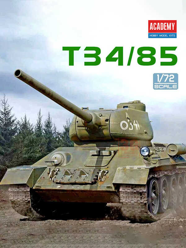 รถม้าประกอบกัน 13421 T34/85 รถถังขนาดกลาง 1/72