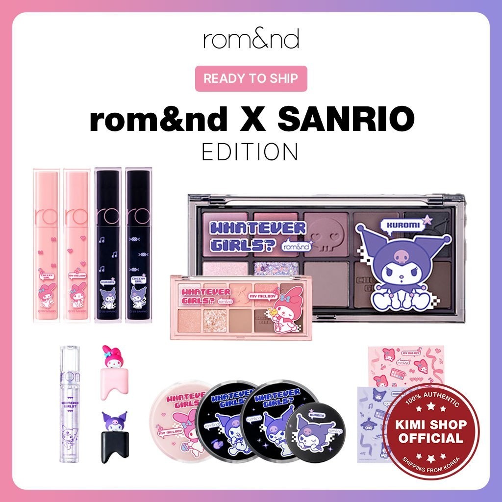 [ROM&ND] Romand X Sanrio Special Edition Cushion Tint Topper Sticker Kuromi My Melody / พร้อมส่ง