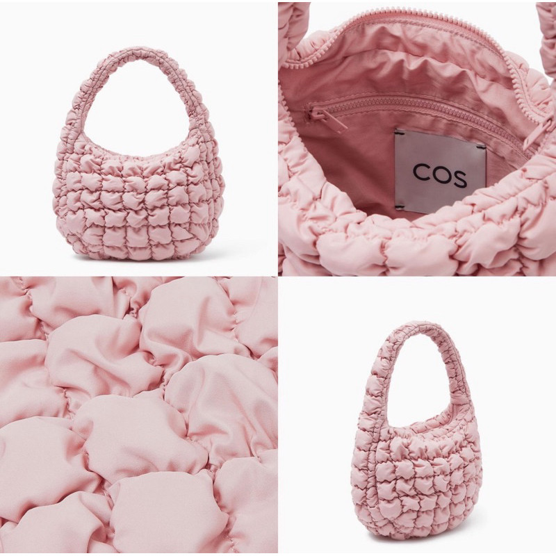 ♞(พร้อมส่ง) กระเป๋า Cos Quilted Mini Bag สี Sakura Pink/Off White/Beige/Stone/Black ของแท้100%