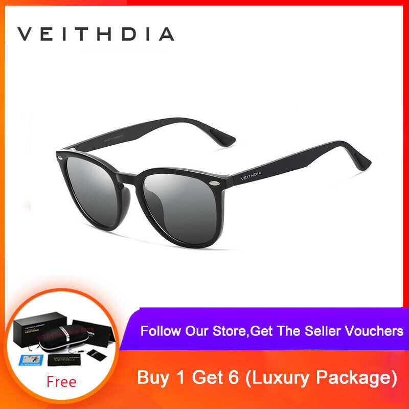 Brand 6116 VEITHDIA Unisex Aluminum + Tr90 Men's Photochromic Mirror Sunglasses Designer Eyewear Accessories Sun Glasses