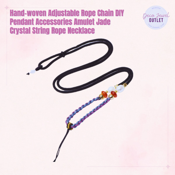ทอมือปรับเชือกโซ่ DIY จี้อุปกรณ์เสริม Amulet หยกคริสตัลเชือกสร้อยคอ DRC100020