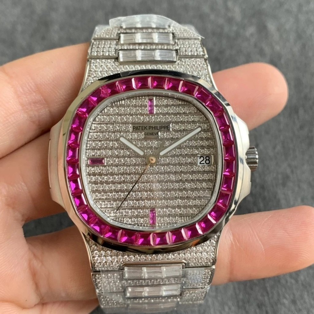 Tw โรงงาน Baida Purley นาฬิกากีฬา Elegant Series 5719/10G-010 Parrot Snail Gypsophila เพชรอัตโนมัติ