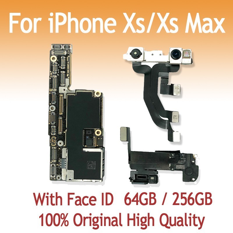 เมนบอร์ด 64GB 256GB สําหรับ iPhone Xs / Xs Max พร้อม Face ID IOS Logic board เมนบอร์ด