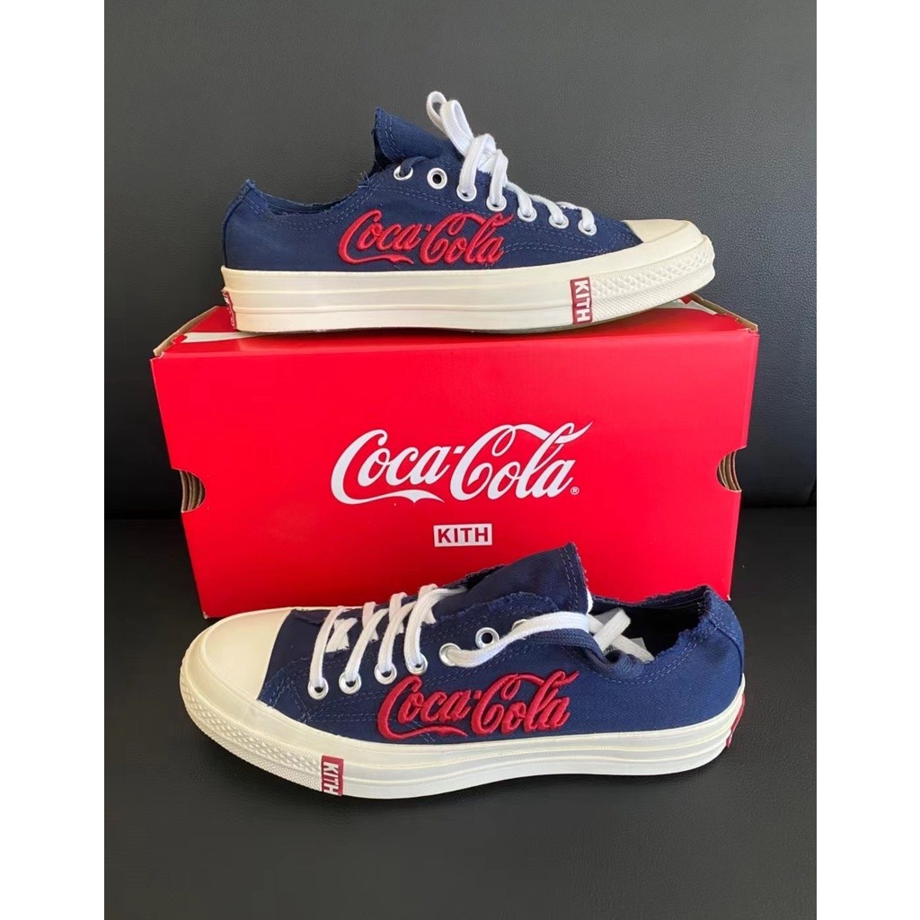 ♞Converse 1970s kith x คอนเวิร์ส รองเท้าผ้าใบ Coca Cola branded คอนเวิร์ส โคคาโคล่า ชื่อร่วม