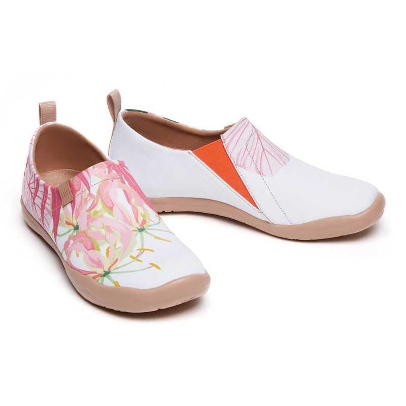❤ UIN Fashion Retro Sports Sneakers Travel Shoes Tropical Blossom Canvas Colorful Women Shoes
