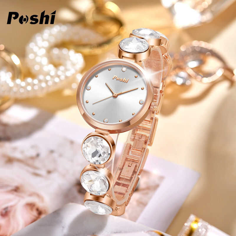 ▣ นาฬิกา Poshi สำหรับกันน้ำสำหรับผู้หญิงเดิม2024ใหม่ท