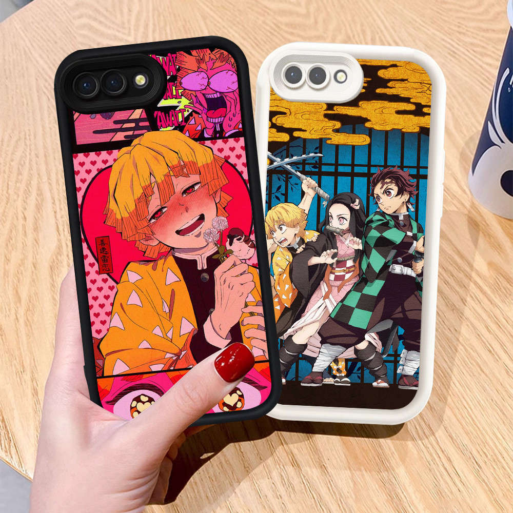 สําหรับ OPPO A3S A5 A83 A39 A37 F5 A12E A1K Realme C2 C2s ซิลิโคนกรณี H-10 Demon Slayer