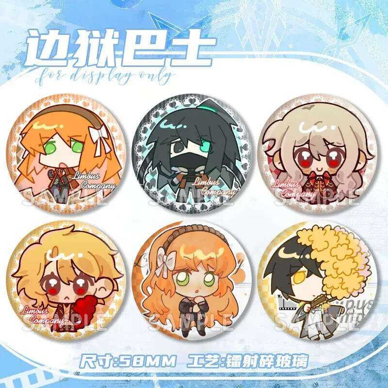 Limbus เข็มกลัดแฟชั่น anime Ishmael DonQuixote สำหรับผู้หญิง พร้อมลายเส้น kawaii ใช้งานได้กับกระเป๋า