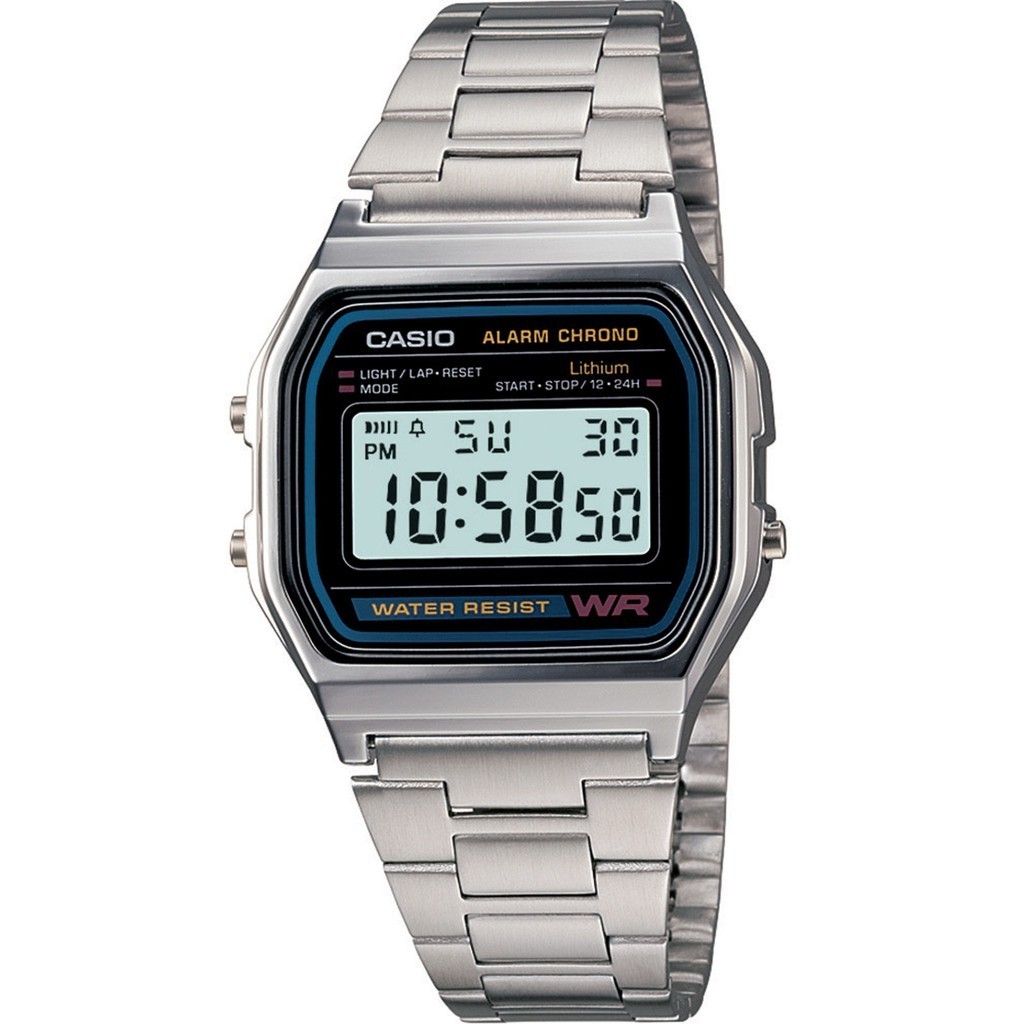 



 ♞Casio Digital นาฬิกาข้อมือผู้หญิง ผู้ชาย สายสแตนเลส รุ่น A158WA-1 นาฬิกาข้อมือสแตนเลส ของแท้1