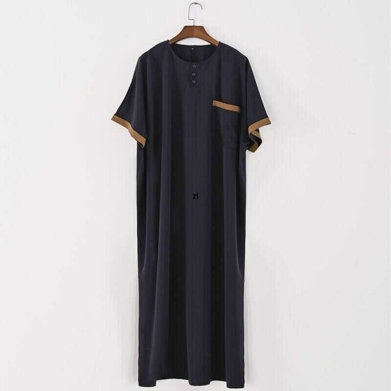 ➧ New Abaya Dubai Homme Men Arabic Pakistan Saudi Arabia Muslim Dress Oman Islamic Clothing Cafta