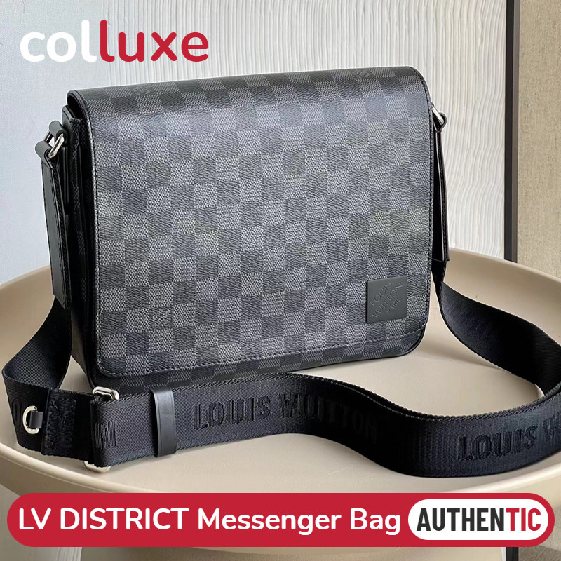 ♞หลุยส์วิตตอง Louis Vuitton กระเป๋ารุ่น District PM Messenger Bag Small 26cm LV
