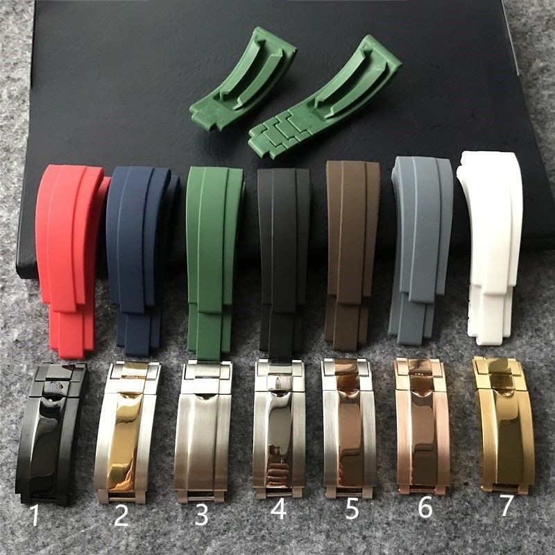 สายนาฬิกาข้อมือยาง แบบเปลี่ยน สําหรับ Rolex watch band strap GMT Explorer Daytona Yacht SUBMARINER
