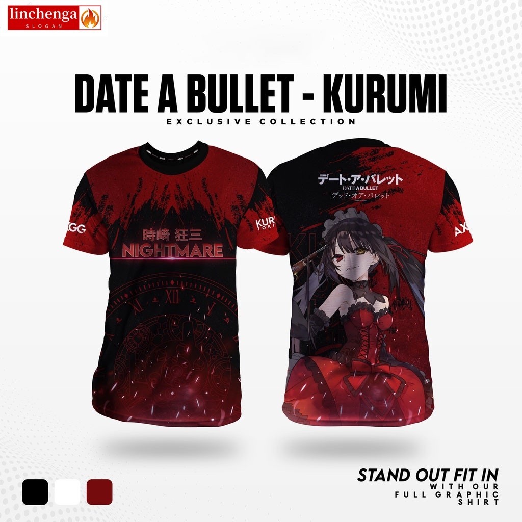 เสื้อเชิ้ต ลายการ์ตูนอนิเมะ Date A Live - Kurumi