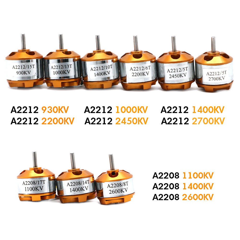 A2212 มอเตอร์ไร้แปรง 930KV 1000KV 1400KV 2200KV 2450KV 2700KV สําหรับ RC เครื่องบินเครื่องบิน Multi-