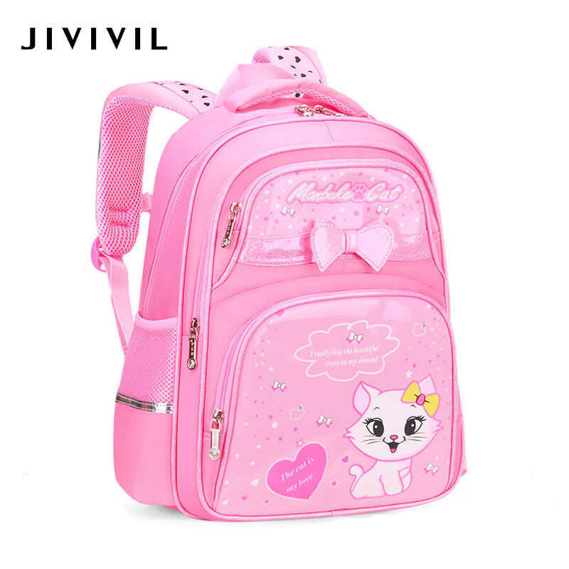 JIVIVIL School Bag Kindergarten School Bag Female Nylon School Bag Kindergarten Children Primary Sc