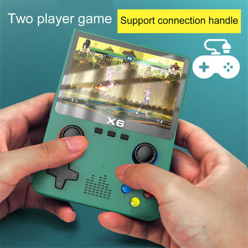 2023 New Abaaba X6 HD PSP Handheld Game Console Dual Joystick GBA Arcade Emulator Support 64G