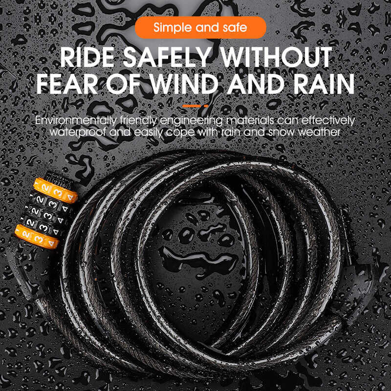❤ WEST BIKING 2M Lengthened Steel Cable Five-Digit Code MTB Foldable Bike Motorcycle Anti-Theft L