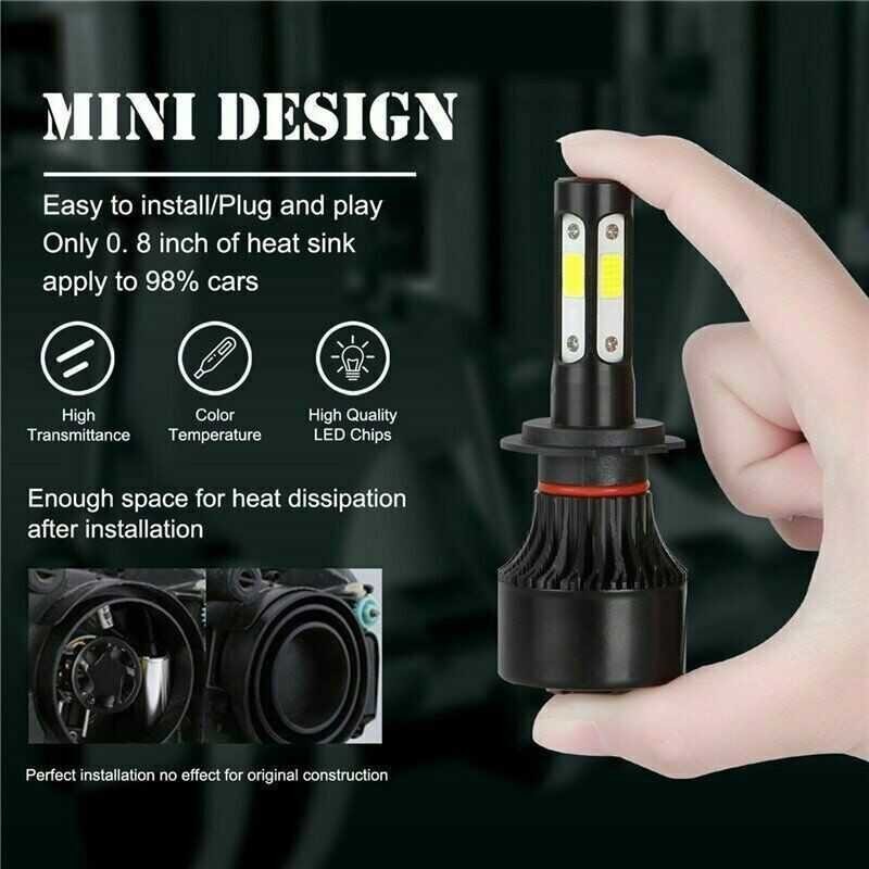 Accessories หลอดไฟหน้า Led H 7 6000 K 2ชิ้นสําหรับ 3 - Series (E46) ปี1998-2 ปี19982