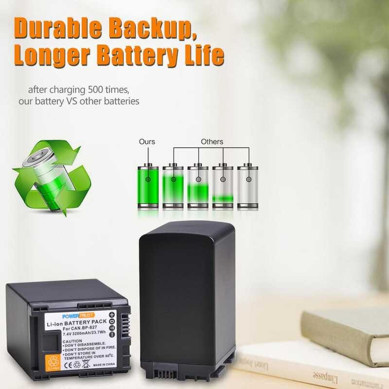 ❤️ 32Mah Bp-827 Bp827แบตเตอรี่กล้องสำหรับcanon Bp-819 Bp-87 Bp-89 Hg31 Xa1 Hf2 Hf1 Hf1 Hf1e Hg2